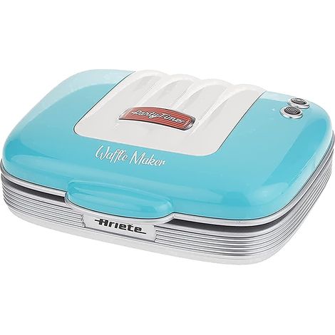 Gaufrier électrique vintage bleu 700 W