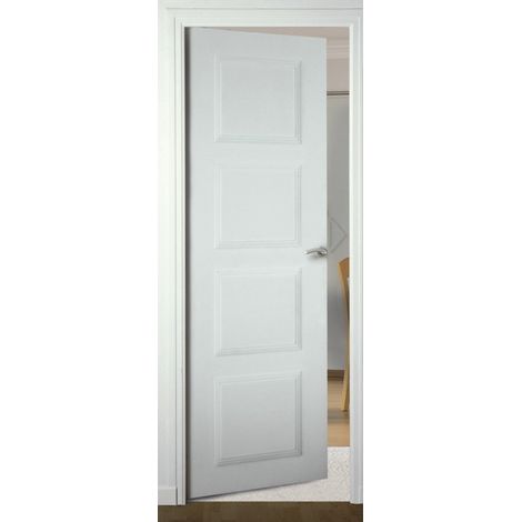 Theard – Kit d'habillage de portes Quatrissimo 4 panneaux MDF – Pour portes isoplanes 73 cm – Installation facile par collage