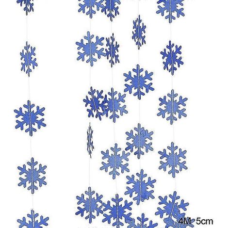 Guirlande de flocons de neige artificiels 3D en papier, décorations de Noël pour la maison. (1/5)