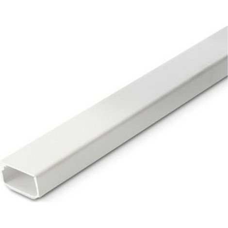 FARPLAS minicanal adhesivo 2.1mt 16x40mm , Tira minicanal para cable electrico de 2,10 mtsPlastico blancoAutoadhesivaTamaño 16x40mm.