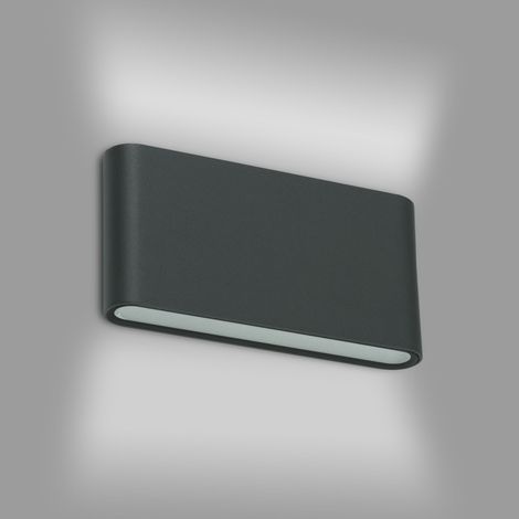 Vivida - CLOE , Applique Led orizzontale GRANDE da esterno , slim , angoli arrotondati , finitura Antracite (1/2)