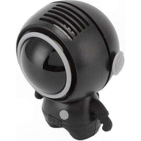 Mini-USB-wiederaufladbarer, klingenloser Nackenventilator, persönlicher Luftkühler für Reisen, Camping und Outdoor-Aktivitäten, Schwarz (1/5)