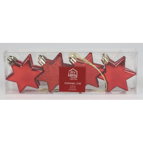 Weihnachts Baumanhänger STERN 8er Baumschmuck Sterne zum anhängen Weihnachten (1/5)