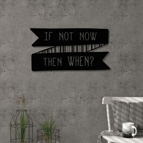 METAL WALL ART NO.6 NOW - Black