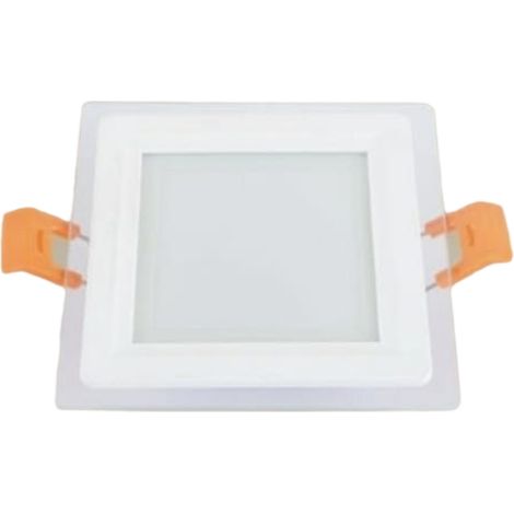Trade Shop - LED PANNEL INCASSO LUCE 3000K-6500K 6W QUADRATO AM-CS-6 MIT BORD TRANSPARENT 00663 -