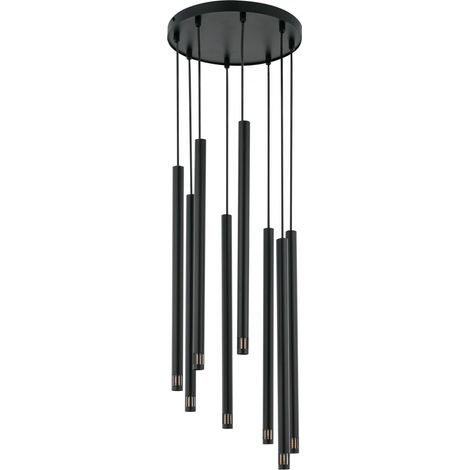 Lampadario nero moderno rotondo 8xG9 Sopel Laser Sigma (1/3)