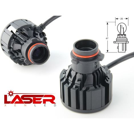 Kit conversion 2 ampoules Laser P13W PG18.5D antibrouillard 6500K 28W - 3Km de distance - ELITE (1/5)