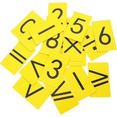 Autocollants Matériel Pédagogique Magnétiques en Caoutchouc Jaune D'opération Mathématique pour Démonstration D'enseignement à Domicile Laboratoire (1/5)