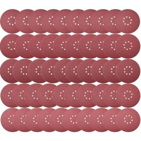 Disques de Ponçage 225 mm 50 Pièces Grain P40 8 Trous Disques Abrasifs 225 mm Ronds Papier Abrasif for Ponceuse pour Cloisons Sèches Ponceuse Girafe