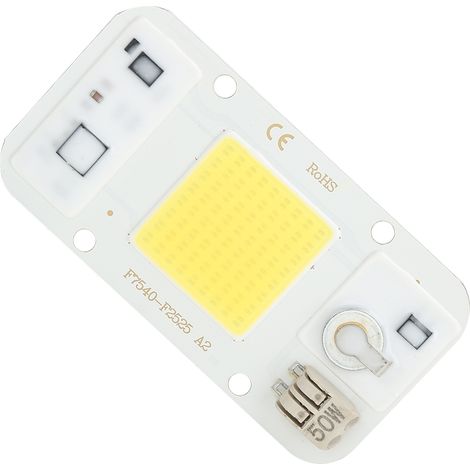 Source lumineuse haute tension 220 V sans pilote, puce LED 50 W, lampe LED intégrée pour la croissance des plantes (lumière blanche) (1/5)