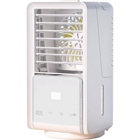 Desktop fan with cold water jet function, portable mini bedside air conditioner, white (1/5)