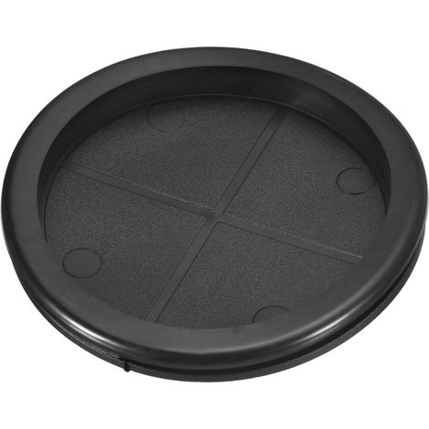 Passe-Fils En Caoutchouc 3-15/16" (100mm) Pour Trou De Perçage, 3-9/16" (91mm) ID Bouchons De Trou À Simple Face Joint D'Étanchéité Pour Protection Des Câbles De Pare-Feu, Noir (1/5)