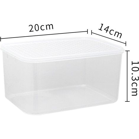 Boîte Conservation Alimentaire, Conteneur Alimentaire, Récipient de Congélateur avec Couvercle 2.2Lx3 (1/5)
