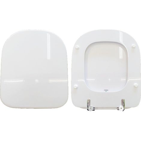 Copriwater Iris Azzurra legno rivestito in resina poliestere bianco (1/3)