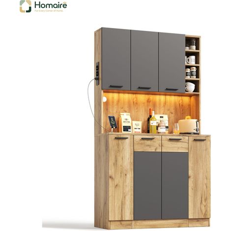 schwarz Sideboard aus MDF 100 x 40 x 180 cm HOMAIRE (1/5)