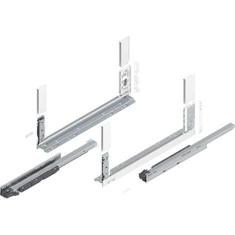 Blum Legrabox free H C Schubladenschienen Set  1 Paar, 40kg 600mm  Tip On Vollauszug, seidenweiß