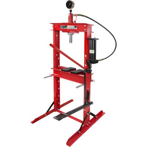 Dema – Presse hydraulique 12 T – Force de pression 12 tonnes – Hauteur de butée 935 mm – Réglable en 7 positions – Commande manuelle et au pied