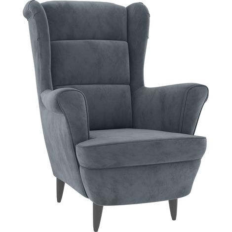 Fauteuil de Salon,Chaise,Fauteuil gris foncé velours CFW464234 (1/5)