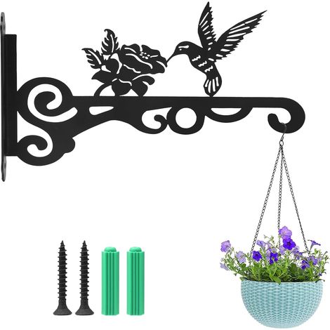 plant hooks wall hooks wall mounted iron plant hanger plant hanger plant hanger for planter, bird feeder, lantern, wind chimes, garden, balcony (1/5)