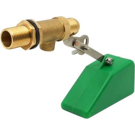 Valve en Laiton de Cm Avec Flotteur en Plastique Avec Bras RéGlable - Robinet à Boisseau SphéRique à Remplissage Automatique pour Fontaines de RéServoir D'Eau, BéTail, Abreuvoir (1/5)