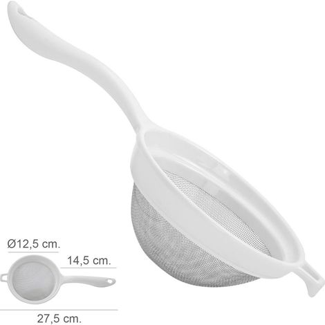 Filtro in acciaio inox Ø 12,5 cm. Con manico in plastica (1/2)