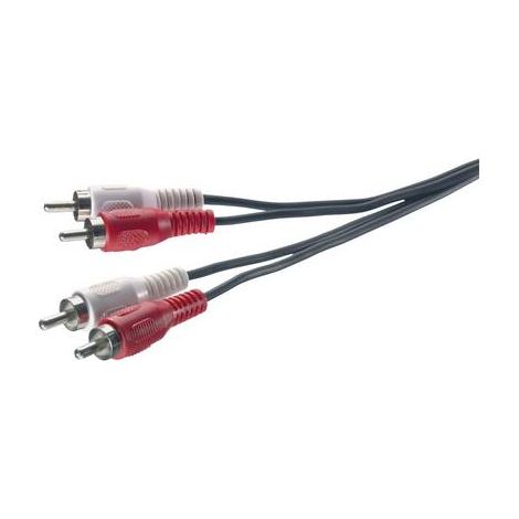 Câble audio SpeaKa Professional SP-1300364 [2x Cinch-RCA mâle - 2x Cinch-RCA mâle] 1.50 m noir Y53709 (1/2)