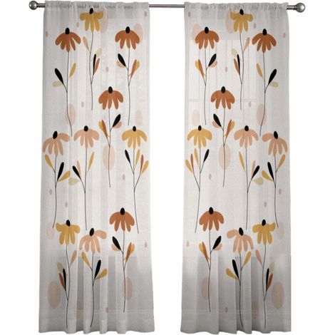 Tissu transparent d'intimité d'écharpe de-fleur 4 130x183cm