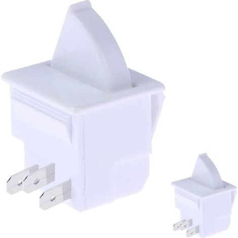 Commutateur universel de lampe de porte de réfrigérateur 5A AC 125V 3 broches, interrupteur de lumière de commande de levier à bascule, pièces de rechange pour réfrigérateur - 2Pack