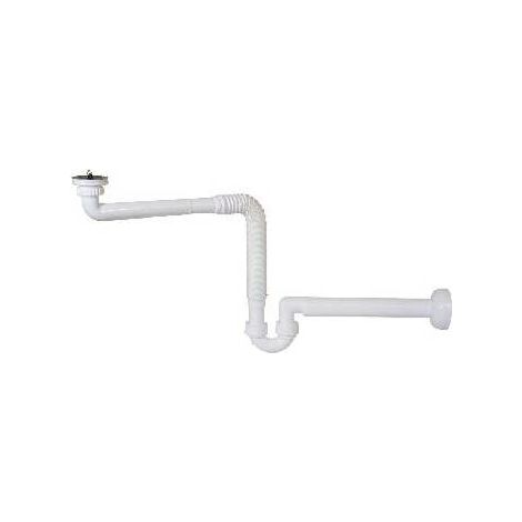 SIFONE IN PP CREA SPAZIO AD "S" PER LAVABO SENZA PILETTA Misura: 1"1/4 - Uscita D. 40 mm