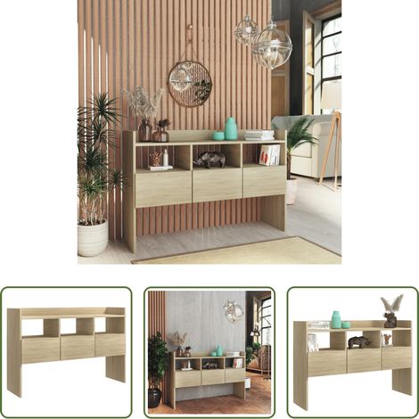 vidaXL Sonoma-Eiche - Sideboard Sonoma-Eiche 105x30x70 cm Holzwerkstoff (1/5)