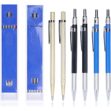 Kit de Crayons de Menuisier avec Pointe Carbure pour Marquer Verre et Bois (1/5)