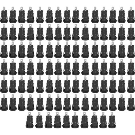 100 prises banane jack 4mm, connecteurs de sécurité à anneau, bloc de terminaison en cuivre nickelé noir (1/5)