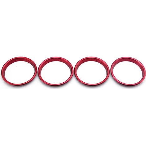Anillos decorativos de aleación de aluminio de alta calidad para las rejillas de ventilación interiores del aire acondicionado/calefacción A3/S3 (juego de 4). (1/5)