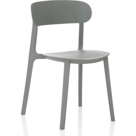 Set de 4 Chaises d’intérieur/extérieur LUNA gris