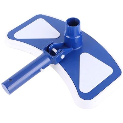 QORVA-Tête D'aspirateur de Piscine Lestée avec Brosses en Nylon Inférieures pour Piscines, Outils de Piscine de Brosse de Tête D'aspiration D'aspiration Bleue et Blanche Courbée de Piscine (1/5)