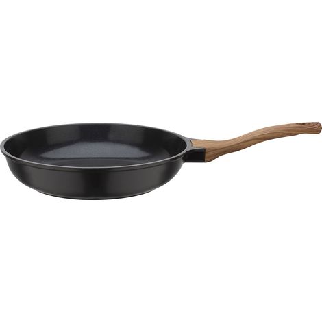 Poêle à frire en aluminium, poignée ergonomique aspect bois, noir, diamètre 20 cm (1/5)
