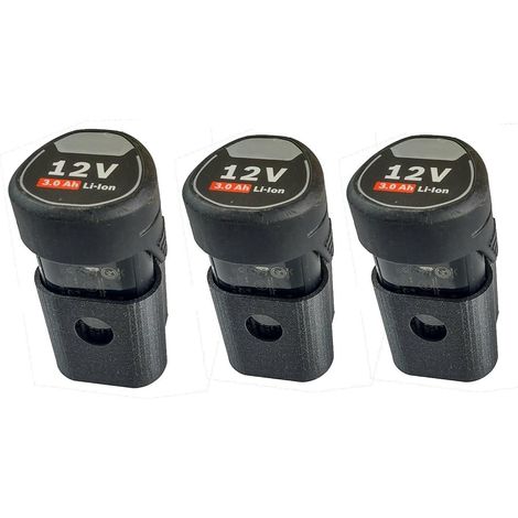 Lot de 3 supports muraux pour batterie 10,8 V 12 V pour Bosch GBA GSR Dremel