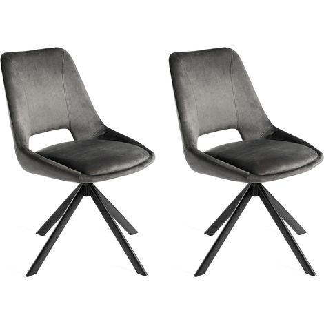 Pack 2 Sillas Comedor Calpe  Giratoria  Gris (1/5)