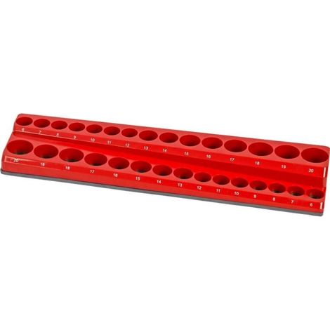 Neilsen 3/8" Magnetic 30 Metric Socket Holder Rail Retaining Holders 6mm - 20mm