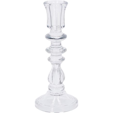 Regalo Italiano Portacandela D 10 Cm H 24 Cm Vetro Mell