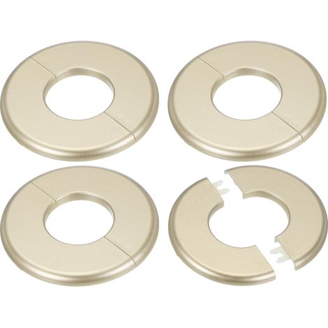 Cache Mitigeur Douche, 4pcs Écussons en ABS Garniture Robinet Douche Muraux pour 44mm, Décoration Rosace Robinet Coffrage Caches Tuyaux d'Eau Chauffage Plomberie Mural, Doré (1/5)