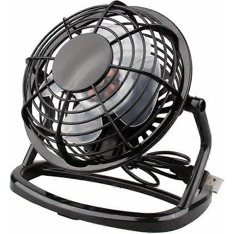 USB-Mini-Tischventilator, 10 cm (4 Zoll), 1 Stück, leiser, drehbarer Lüfter für Laptop/Desktop-PC, tragbar, USB-betrieben mit Tastensteuerung, robustes Kunststoffgehäuse für Zuhause (1/5)