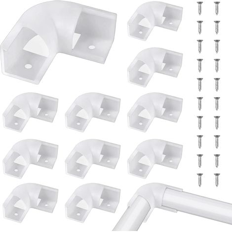 Connecteurs de Bandes LED, 12 Pcs Connecteurs de Bandes Lumineuses pour les bandes en aluminium en forme de V, Adaptateur de bande lumineuse est livré avec 24 vis pour une installation facile (1/5)