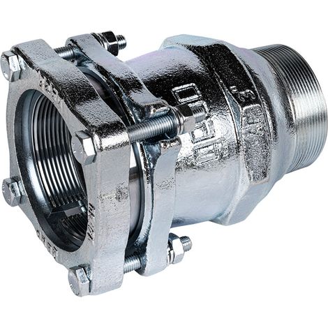 Gebo – Raccord à bride 2" ½ mâle tube acier 76,1 mm – Filetage plomberie – Normes DIN EN 10255 – Pour installations eau potable et air comprimé (1/5)