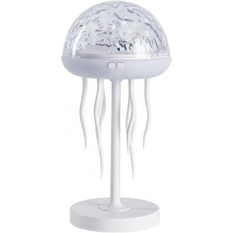 Lampe projecteur méduse rechargeable avec télécommande et minuteur, veilleuse méduse avec tentacules dansantes, 7 couleurs pour fête, jeu, décoration de chambre-Chrom (1/5)