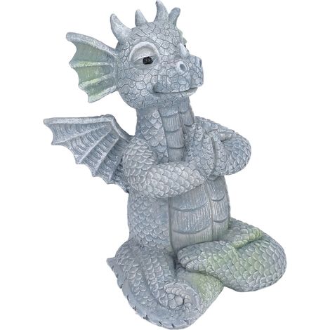 Petite Statue de Dinosaure en Résine, Décoration Zen pour Jardin, Terrasse ou Intérieur