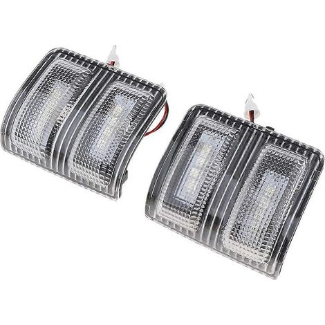 Feux de position latéraux à LED blancs pour rétroviseurs Ford F250, F350 et F450 Super Duty (2008-2016)  clignotants intégrés aux rétroviseurs. (1/5)