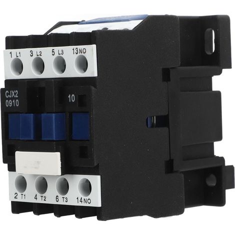 Dreiphasen-Elektroschütz CJX2 0910, 9 A 220 V AC, Silberkontakte, DIN-Schienenmontage für Motoren (1/5)
