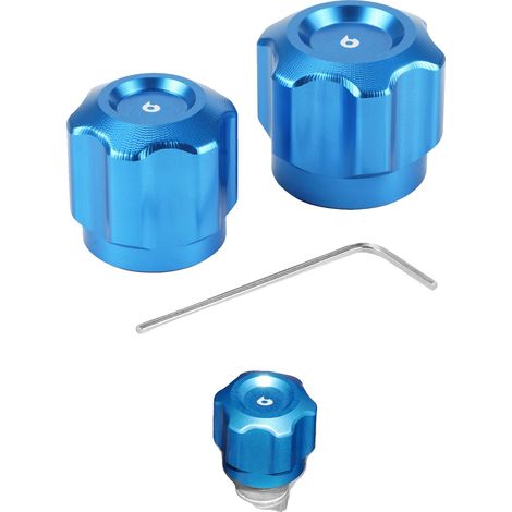 Kit de tapones para la línea de aire acondicionado, fabricado en aluminio mecanizado duradero, compatible con modelos de coches de lujo, color azul. (1/2)