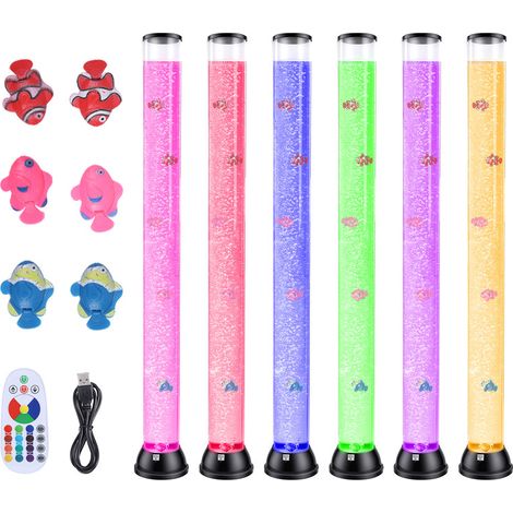 6 Stück farbige LED-Ambientebeleuchtung – dekorative Bar-Leuchten – Aquarienlampe – 4 Beleuchtungsmodi – 120 × 15 × 15 cm (1/5)